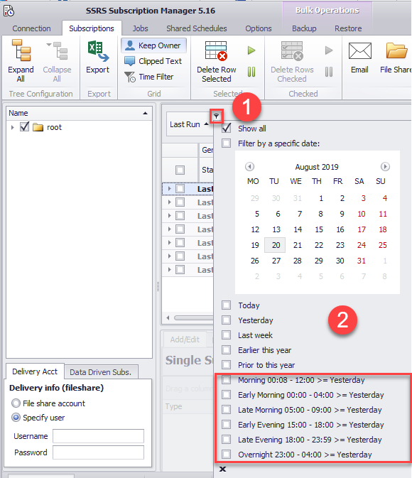 grouping filtering